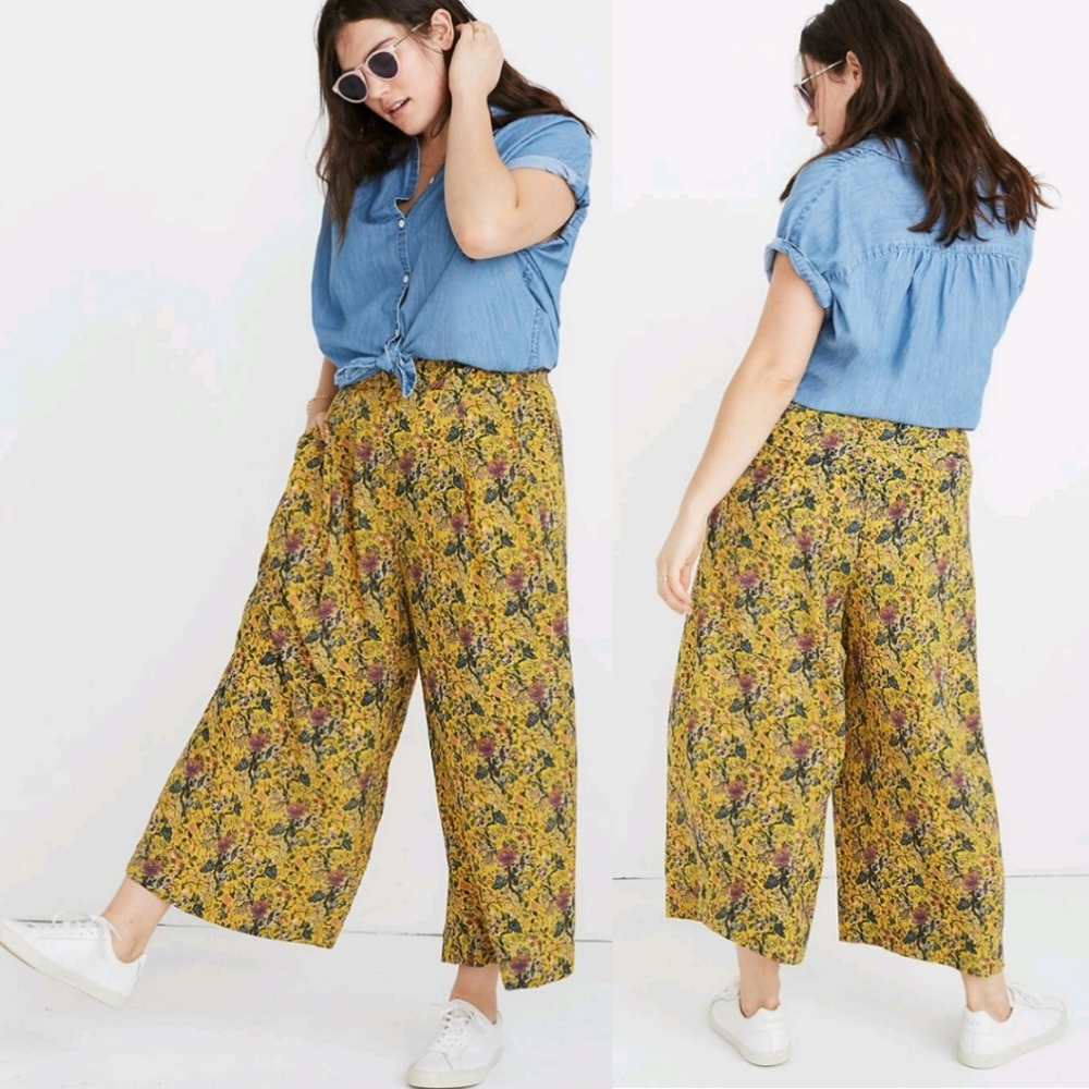 Madewell × Karen Walker • 100% Silk Floral Pants